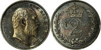 Great Britain 2 Pence Coin, Edward VII, Silver, KM:796 -