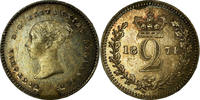 Great Britain 2 Pence Coin, Victoria, Silver, KM:729 -