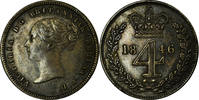 Great Britain 4 Pence, Groat Coin, Victoria, Silver, KM:732 -