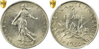France Franc Coin, Semeuse, Paris, PCGS, MS64, Nickel, KM:925.1, graded -