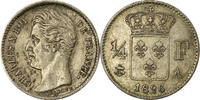 France 1/4 Franc Coin, Charles X, Paris, Silver, KM:722.1 -