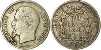 France 50 Centimes Coin, Napoleon III, Napoléon III, Lyon -