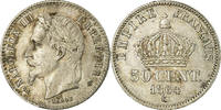 France 50 Centimes Coin, Napoleon III, Napoléon III, Bordeaux -