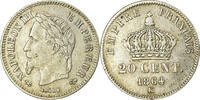 France 20 Centimes Coin, Napoleon III, Napoléon III, Bordeaux -