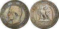 France 10 Centimes Coin, Napoleon III, Napoléon III, Bordeaux -