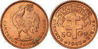 Cameroon 50 Centimes Coin, Pretoria, Bronze, KM:6 -