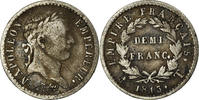 France 1/2 Franc Coin, Napoléon I, Nantes, Silver, KM:691.13 -
