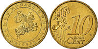 Monaco 10 Euro Cent Prince Rainier III, Brass, KM:170 -