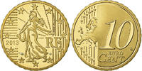 France 10 Euro Cent Proof, Brass, KM:1410 -