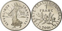 France Franc Coin, Semeuse, Paris, Proof, Nickel, KM:925.2 -
