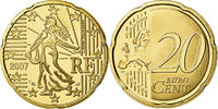 France 20 Euro Cent Proof / BE, Brass, KM:1411 -