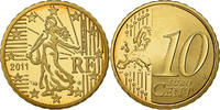 France 10 Euro Cent Proof / BE, Brass, KM:1410 -