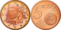 France 5 Euro Cent Proof / BE, Copper Plated Steel, KM:1284 -