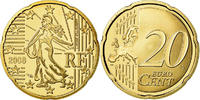 France 20 Euro Cent Proof / BE, Brass, KM:1411 -