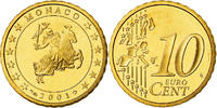 Monaco 10 Euro Cent Prince Rainier III, Proof, Brass, KM:170 -