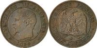 France 2 Centimes Coin, Napoleon III, Napoléon III, Marseille -