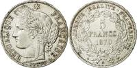 France 5 Francs Coin, Cérès, Paris, Silver, KM:819 -