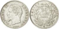 France 20 Centimes Coin, Napoleon III, Napoléon III, Paris -