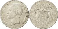 France 5 Francs Coin, Napoleon III, 1855 BB, Silver, KM 782.2 -