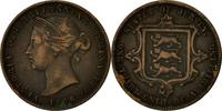 Jersey 1/13 Shilling Coin, Victoria, Bronze, KM:5 -