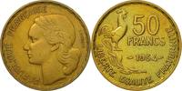 France 50 Francs Coin, Guiraud, Paris, Aluminum-Bronze -
