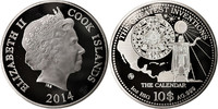 Cook Islands 10 Dollars Coin, The Calendar, Silver, KM:New -
