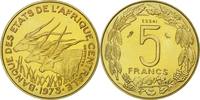 Central African States 5 Francs Coin, Paris, ESSAI -