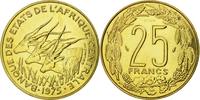 Central African States 25 Francs Coin, Paris, ESSAI -