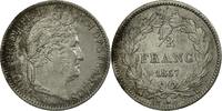 France 1/2 Franc Coin, Louis-Philippe, Rouen, Silver -