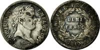 France 1/2 Franc Coin, Napoléon I, Limoges, Silver -