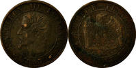 France Centime Coin, Napoleon III, Paris -