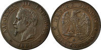 France 2 Centimes Coin, Napoleon III, Bordeaux -