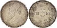 South Africa 6 Pence Coin, Silver, KM:4 -