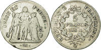 France 5 Francs Coin, Union et Force, Perpignan, Silver -