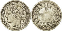 France 5 Francs Coin, Cérès, Bordeaux, Silver, KM:818.2 -
