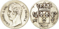 France 1/4 Franc Coin, Charles X, Nantes, Silver, KM:722.11 -