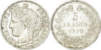 France 5 Francs Coin, Cérès, Bordeaux, Silver, KM:818.2 -