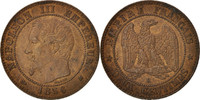 France 2 Centimes Coin, Napoleon III, Napoléon III, Bordeaux -