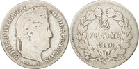 France 1/2 Franc Coin, Louis-Philippe, Bordeaux, Silver -