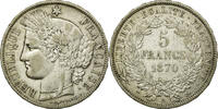 France 5 Francs Coin, Cérès, Paris, Silver, KM:819 -