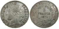 France 5 Francs Coin, Cérès, Paris, Silver, Gadoury:743 -