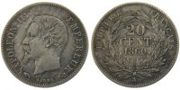 France 20 Centimes Coin, Napoleon III, Napoléon III, Paris -