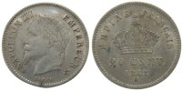 France 20 Centimes Coin, Napoleon III, Napoléon III, Strasbourg -