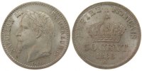 France 50 Centimes Coin, Napoleon III, Napoléon III, Paris -