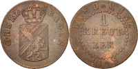 German States Kreuzer Coin, BADEN, Karl Ludwig Friedrich -