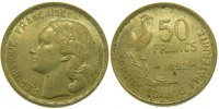 France 50 Francs Coin, Guiraud, Paris, Aluminum-Bronze -