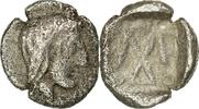 Trihemiobol Coin, Thrace, Saratokos, Silver -