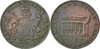 Great Britain Halfpenny Token Coin, F Shackelton, Middlesex -