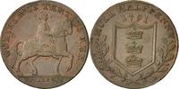 Great Britain Halfpenny Token Coin, Yorkshire, Hull, Copper -