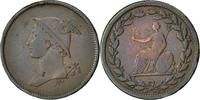 Great Britain Halfpenny Token Coin, Essex, Mercury, Walthamstow -
